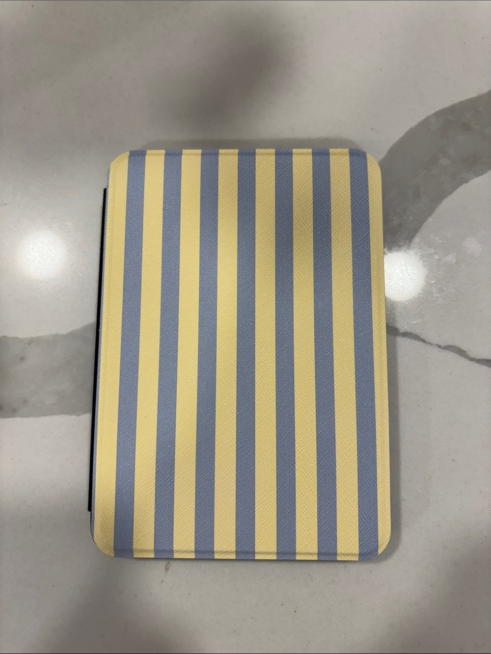 6” Yellow and Light Blue Striped Kindle Case or eReader Cover